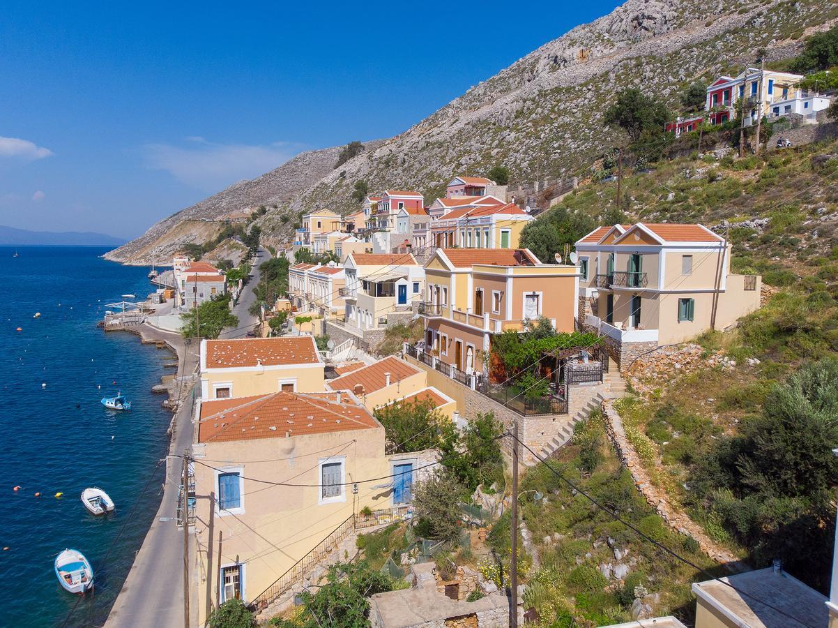Blue Wave Astradeni House Villa Symi Bagian luar foto