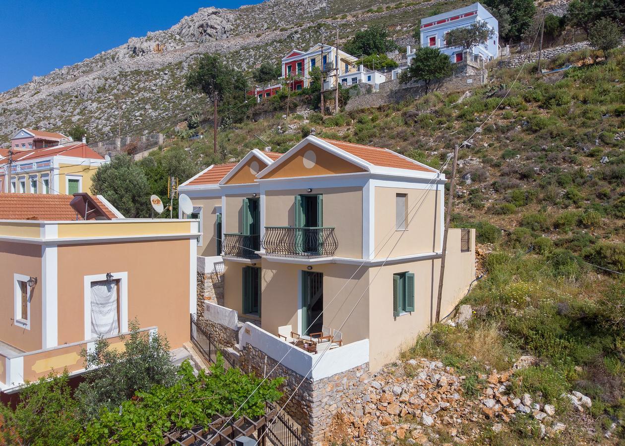 Blue Wave Astradeni House Villa Symi Bagian luar foto